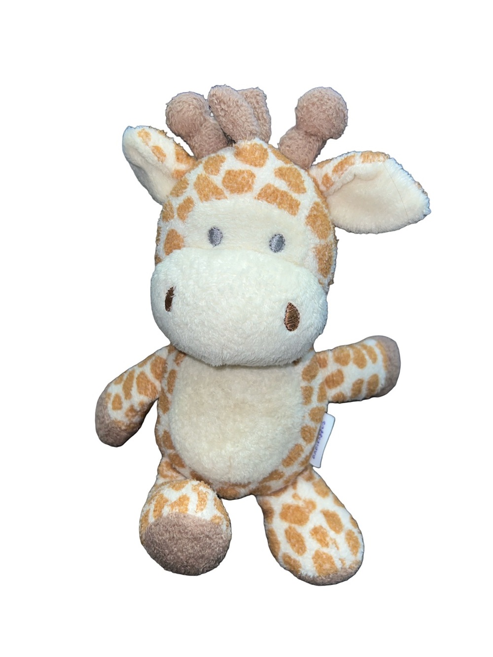 Babies R Us Terrycloth Giraffe Stuffed Plush 9" Rattle Toy